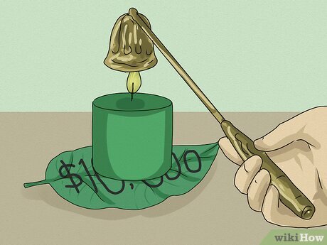 Шаг 5. Дайте свече догореть и закопайте свечу и лист возле дома.